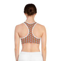 Voetbal Orange Sports Bra Women's Athletic Workout Fitness Training Top