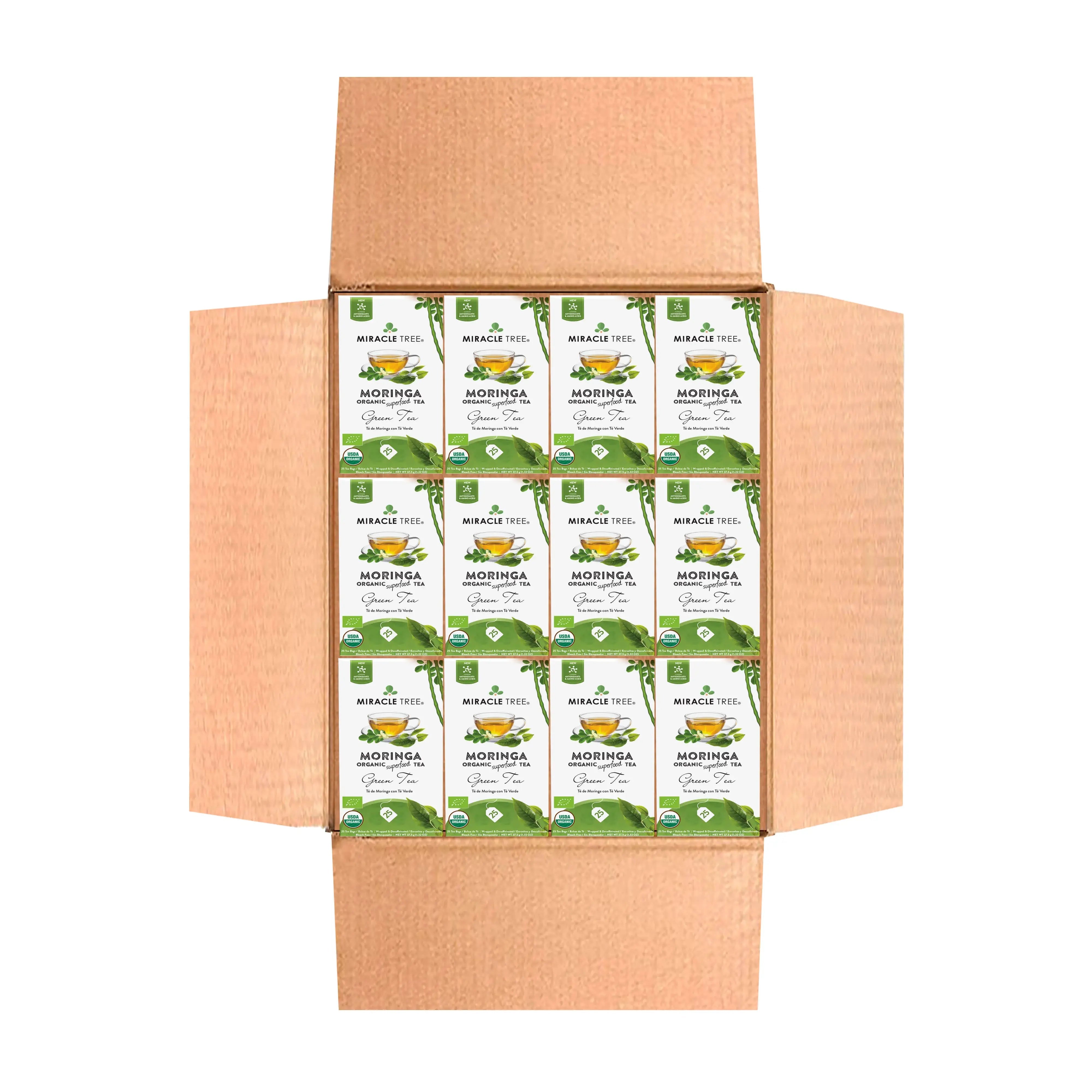 Organic Moringa Tea - Green Tea - Decaffeinated Herbal Tea
