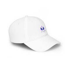 Zen Harbor Living Lotus Cap — Low Profile Baseball Hat with Purple Lotus Logo