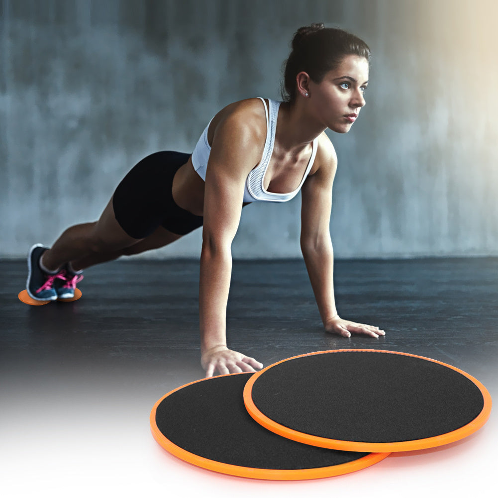 Fitness Sliding Discs Core Training Glide Plates Exercise Sliders Pair