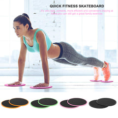 Fitness Sliding Discs Core Training Glide Plates Exercise Sliders Pair