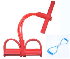 Latex Foot Pedal Resistance Pull Rope Fitness Expander with Handles