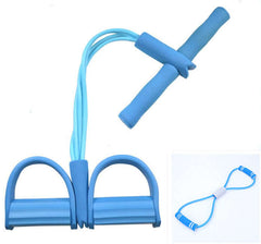 Latex Foot Pedal Resistance Pull Rope Fitness Expander with Handles