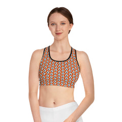 Voetbal Orange Sports Bra Women's Athletic Workout Fitness Training Top