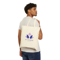 Zen Harbor Living Cotton Tote Bag – Lotus Logo Eco Shopper