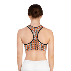 Voetbal Orange Sports Bra Women's Athletic Workout Fitness Training Top