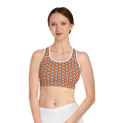 Voetbal Orange Sports Bra Women's Athletic Workout Fitness Training Top
