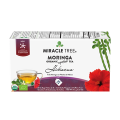 Organic Moringa Tea - Hibiscus - Caffeine-Free Herbal Tea