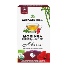 Organic Moringa Tea - Hibiscus - Caffeine-Free Herbal Tea