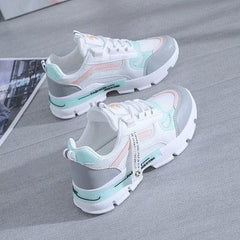 Sports Footwear Women's Running Shoes Summer New Mesh Breathable Platform Increased Fashion Shoes Womens Running Athletic Casual Sports Sneakers For Walking Gym Jogging Training Fitness